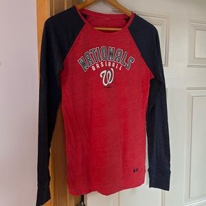 Soft, long sleeve Washington Nationals Under Armour shirt